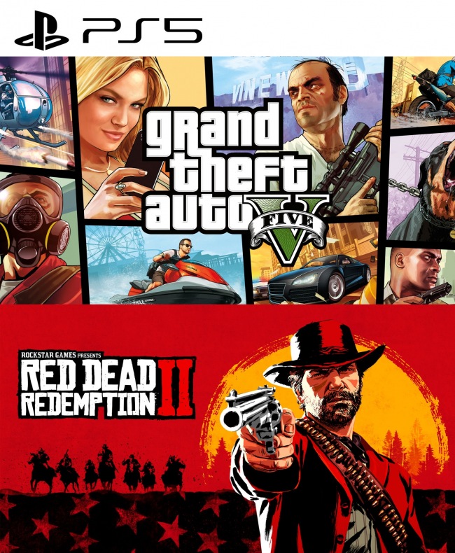 2 JUEGOS EN 1 Red Dead Redemption 2 MAS GTA V PS5, Juegos Digitales  Republica Dominicana