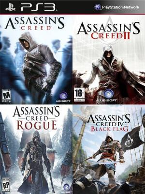 4 juegos en 1 Assassins Creed mas Assassins Creed 2 mas  Assassins Creed Rogue mas Assassins Creed Black Flag